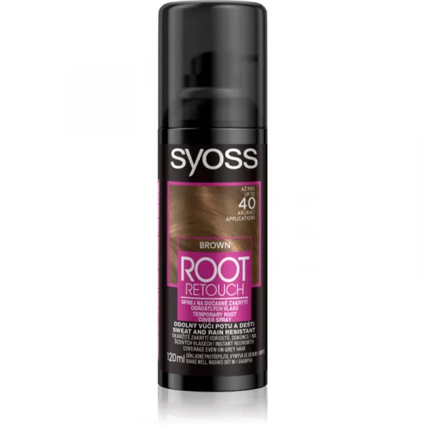 Syoss Root Retoucher tónovacia farba na odrasty v spreji odtieň Brown 120 ml
