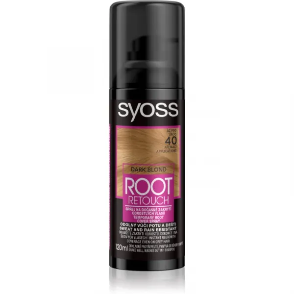 Syoss Root Retoucher tónovacia farba na odrasty v spreji odtieň Dark Blonde 120 ml