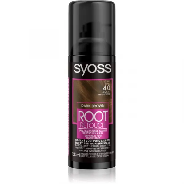 Syoss Root Retoucher tónovacia farba na odrasty v spreji odtieň Dark Brown 120 ml