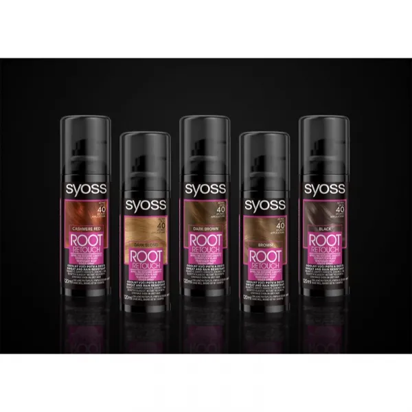Syoss Root Retoucher tónovacia farba na odrasty v spreji odtieň Black 120 ml