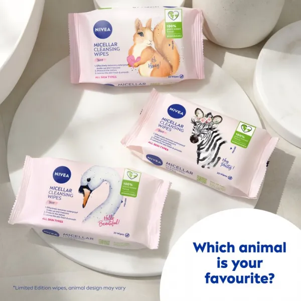 Nivea Micelárne čistiace pleťové obrúsky 3 v 1 25 ks