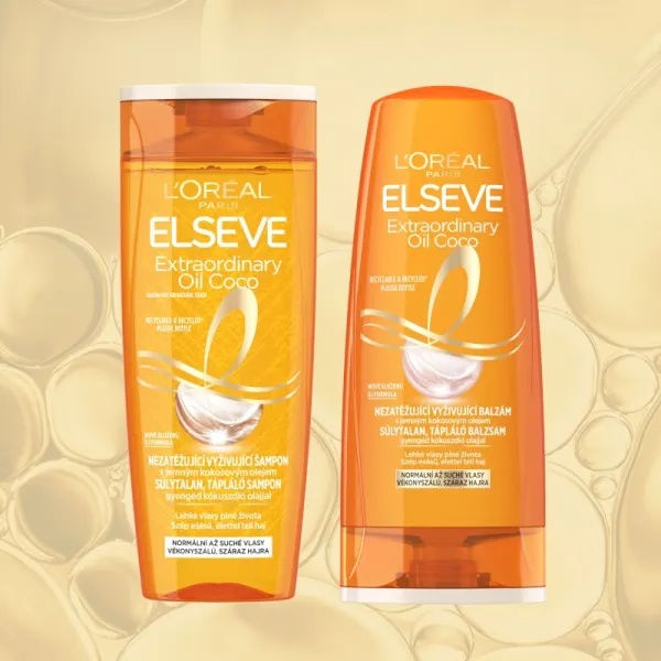 L’Oréal Paris Elseve Extraordinary Oil Coconut vyživujúci šampón pre normálne až suché vlasy 400 ml