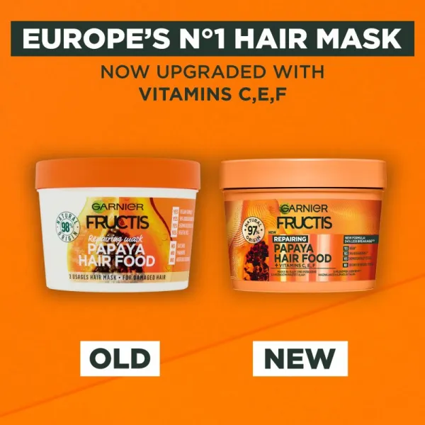 Garnier Fructis Papaya Hair Food obnovujúca maska pre poškodené vlasy 400 ml