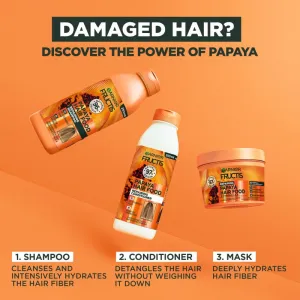 Garnier Fructis Papaya Hair Food regeneračný šampón pre poškodené vlasy 350 ml