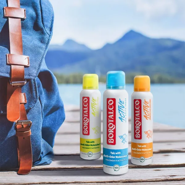 Borotalco Active Sea Salts dezodorant v spreji so 48hodinovým účinkom 150 ml
