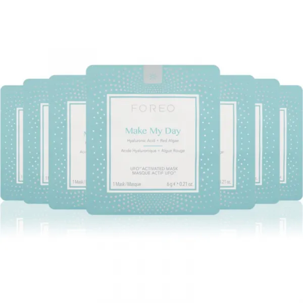 FOREO UFO™ Make My Day ochranná pleťová maska s hydratačným účinkom 7 x 6 g