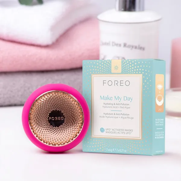 FOREO UFO™ Make My Day ochranná pleťová maska s hydratačným účinkom 7 x 6 g