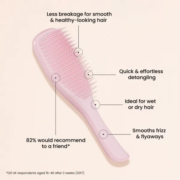 Tangle Teezer Ultimate Detangler Millenial Pink plochá kefa pre všetky typy vlasov 1 ks