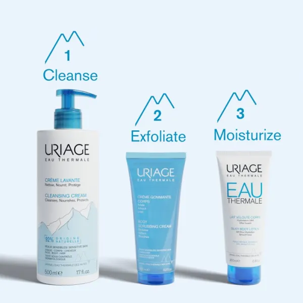 Uriage Eau Thermale Silky Body Lotion hodvábne telové mlieko pre suchú a citlivú pokožku 200 ml