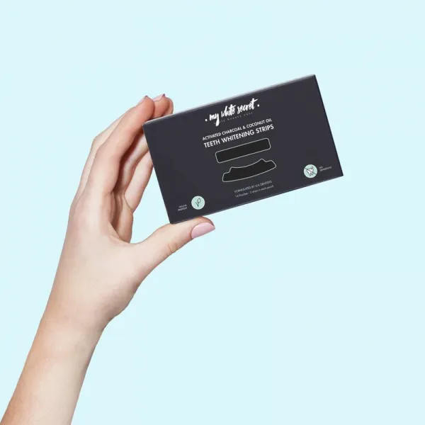 My White Secret Charcoal and Coconut Oil bieliace pásiky na zuby 14 ks