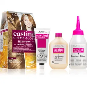 L'Oréal Paris Casting Creme Gloss, semipermanentná farba 700 MEDOVÁ, 48 +72 +60 ml