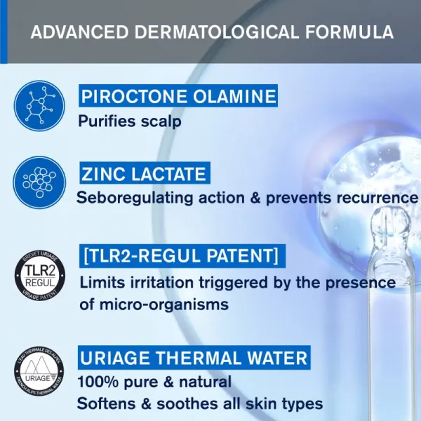Uriage DS HAIR Anti-Dandruff Treatment Shampoo šampón proti lupinám pre podráždenú pokožku hlavy 200 ml