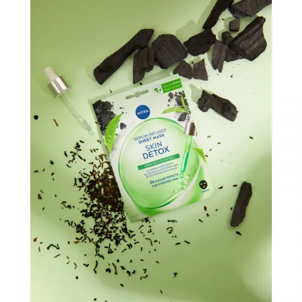 Nivea Urban Skin Detox čistiaca a detoxikačná maska s aktívnym uhlím 1 ks