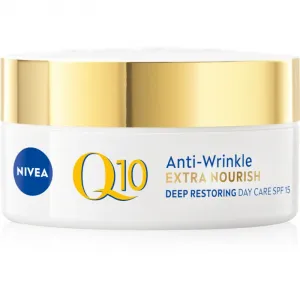 Nivea Q10 Extra Nourish Anti-Wrinkle výživný denný krém proti vráskam OF 15 50 ml