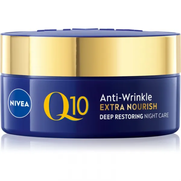 Nivea Q10 Extra Nourish Anti-Wrinkle výživný nočný krém proti vráskam 50 ml