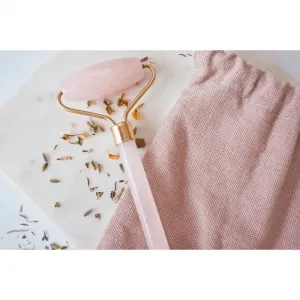 Zoë Ayla Rose Quartz Luxurious Facial Roller masážny valček na tvár 1 ks