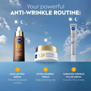 Nivea Q10 Extra Nourish Anti-Wrinkle výživný denný krém proti vráskam OF 15 50 ml