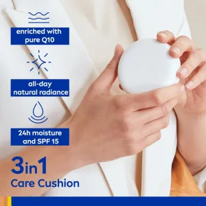 Nivea Cellular Expert Finish Ošetrujúci tónovací krém v hubke 3 v 1 03 tmavý odtieň 15 g