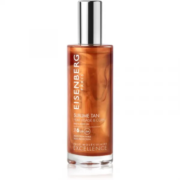 Eisenberg Sublime Tan Huile Visage & Corps opaľovací olej na tvár a telo SPF 6 100 ml