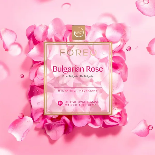 FOREO UFO™ Bulgarian Rose hydratačná maska 6 x 6 g