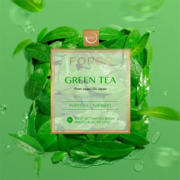 FOREO UFO™ Green Tea osviežujúca a upokojujúca maska 6 x 6 g