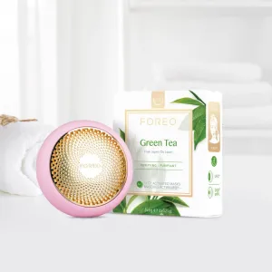 FOREO UFO™ Green Tea osviežujúca a upokojujúca maska 6 x 6 g