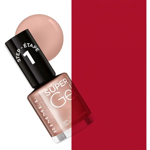 Rimmel Super Gel By Kate gélový lak na nechty bez použitia UV/LED lampy odtieň 071 Gilty Pleasure 12 ml