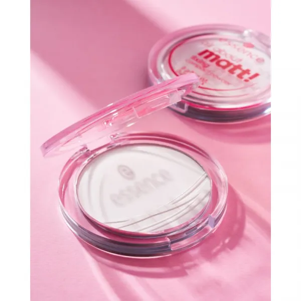 essence All About Matt! transparentný kompaktný púder 8 g