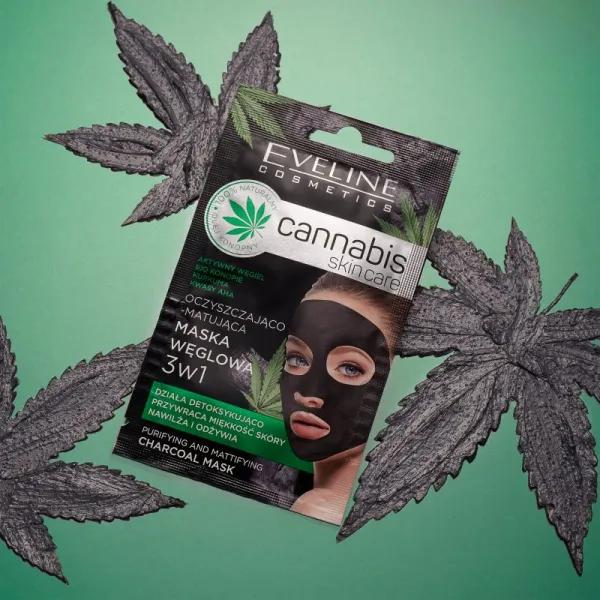 Eveline Cosmetics Cannabis čistiaca ílová pleťová maska 7 ml