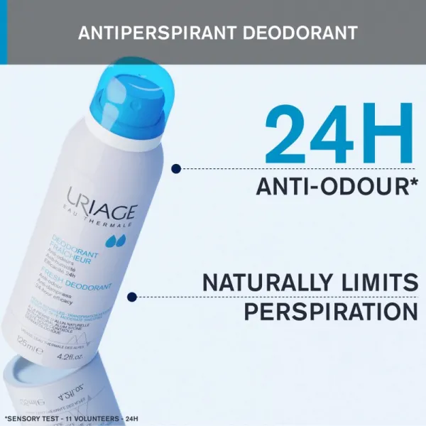 Uriage Hygiène Fresh Deodorant dezodorant v spreji s 24hodinovou ochranou 125 ml