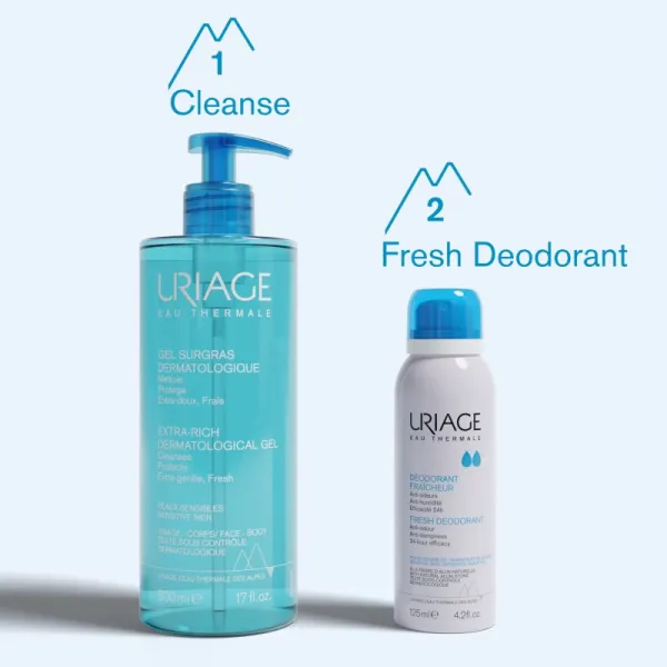 Uriage Hygiène Fresh Deodorant dezodorant v spreji s 24hodinovou ochranou 125 ml
