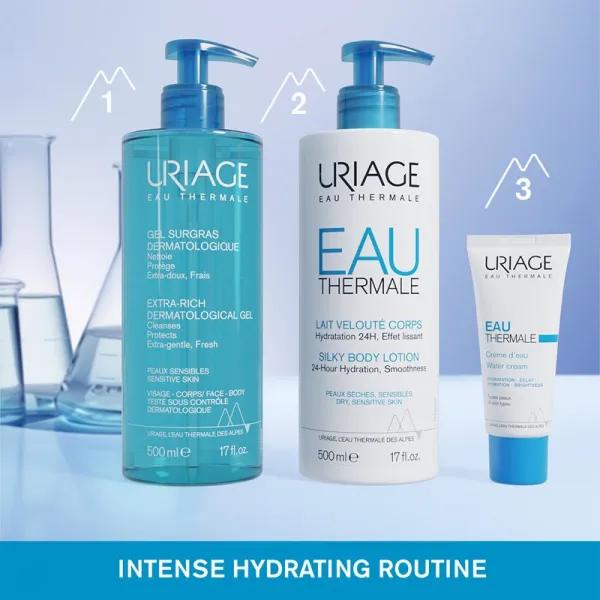 Uriage Hygiène Extra-Rich Dermatological Gel čistiaci gél na tvár a telo 1000 ml