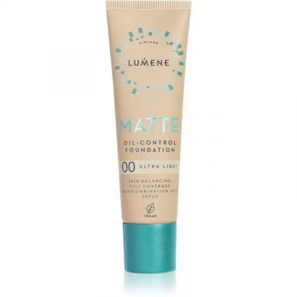 Lumene Matte Oil-Control zmatňujúci make-up SPF 20 odtieň 00 Ultra Light 30 ml