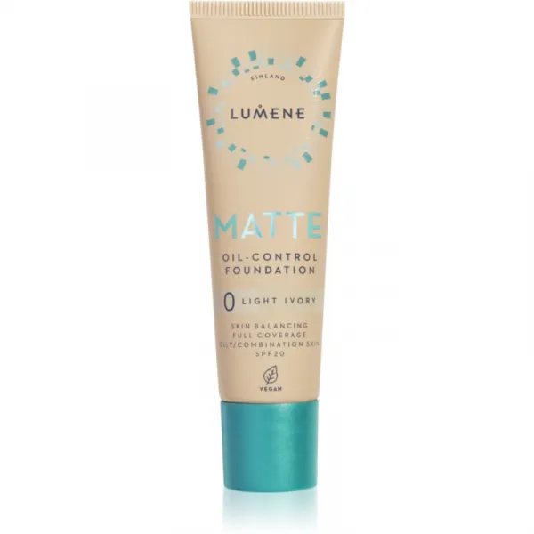 Lumene Matte Oil-Control zmatňujúci make-up SPF 20 odtieň 0 Light Ivory 30 ml