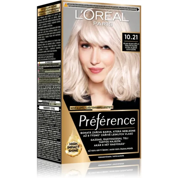 L’Oréal Paris Préférence farba na vlasy odtieň 10.21 Super Light Pearl Blonde