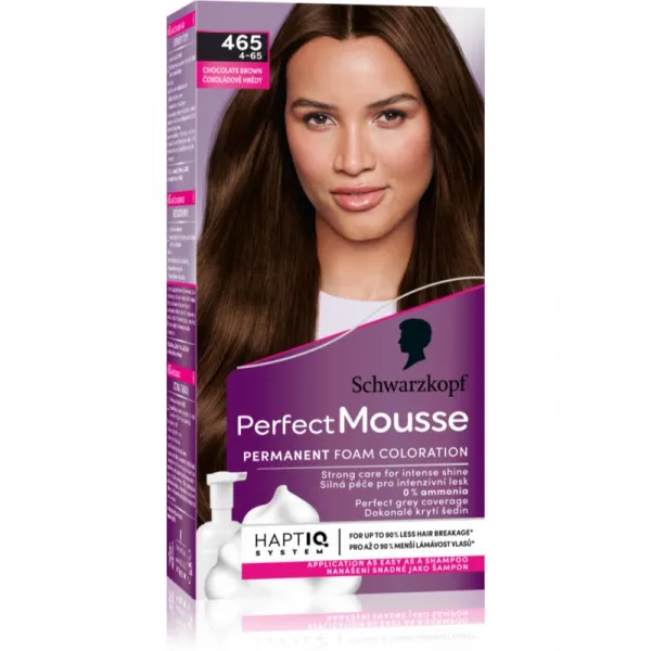 Schwarzkopf Perfect Mousse Farba na vlasy čokoládovohnedý 465 (4-65)