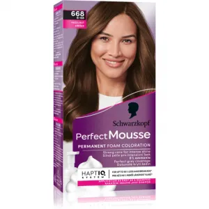 Schwarzkopf Perfect Mousse Farba na vlasy orieškový 668 (6-68)