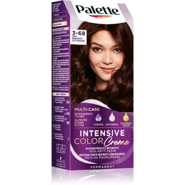 Palette Intensive Color Creme farba na vlasy tmavý mahagonový 3-68