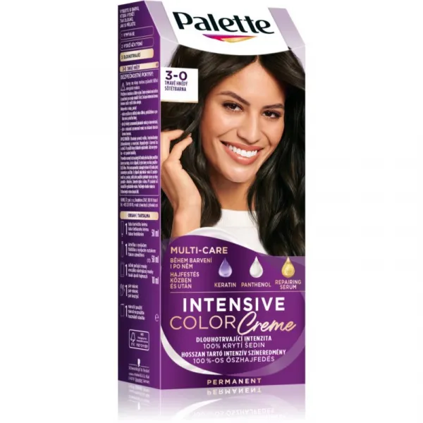 Palette Intensive Color Creme farba na vlasy tmavohnedá 30 Schwarzkopf