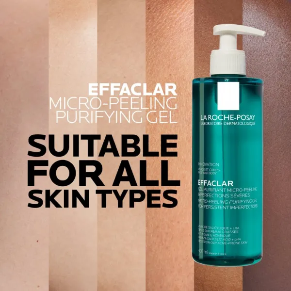 La Roche-Posay Effaclar čistiaci peelingový gél pre mastnú a problematickú pleť 400 ml