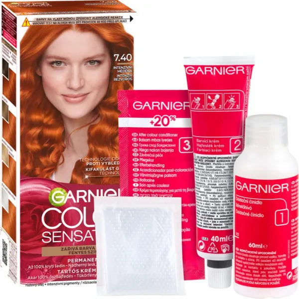 Garnier Color Sensation 7 .40 Intenzívna medená, 60 +40 +12 ml