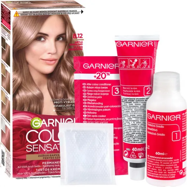 Garnier Color Sensation 8 .12 Svetlá roseblond, 60 +40 +12 ml