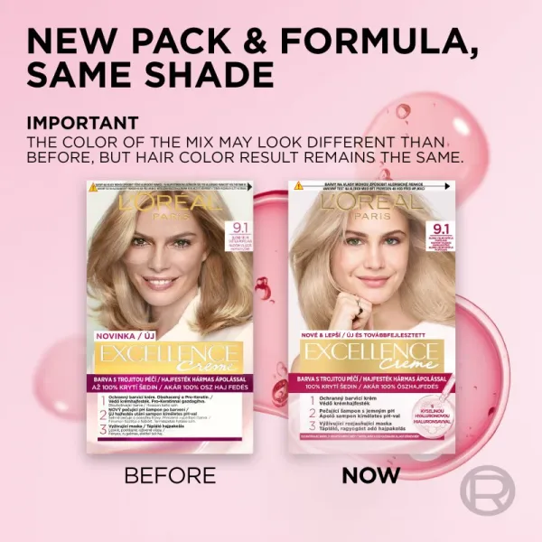 L’Oréal Paris Excellence Creme farba na vlasy odtieň 9.1