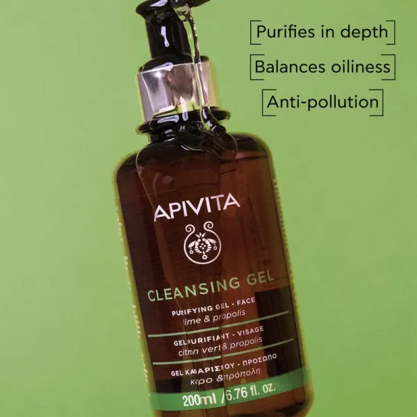 Apivita Cleansing Gel for Oily Skin čistiaci gél pre mastnú a zmiešanú pleť 200 ml