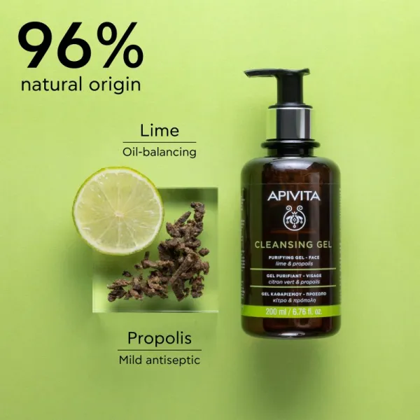 Apivita Cleansing Gel for Oily Skin čistiaci gél pre mastnú a zmiešanú pleť 200 ml