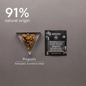 Apivita Express Beauty Purifying Face Mask Propolis čistiaca čierna maska pre mastnú pleť 2x8 ml
