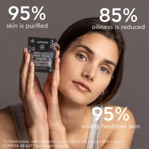 Apivita Express Beauty Purifying Face Mask Propolis čistiaca čierna maska pre mastnú pleť 2x8 ml