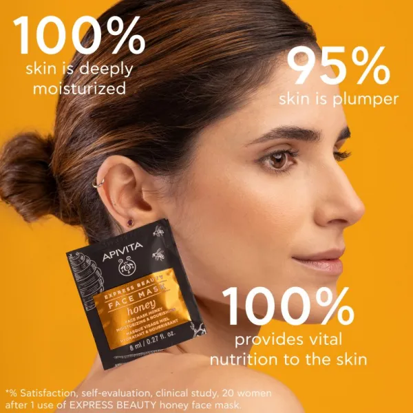 Apivita Express Beauty Nourishing Face Mask Honey hydratačná a vyživujúca maska na tvár 2x8 ml