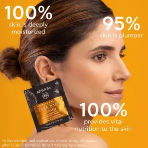 Apivita Express Beauty Nourishing Face Mask Honey hydratačná a vyživujúca maska na tvár 2x8 ml