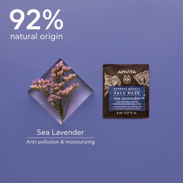 Apivita Express Beauty Moisturizing Face Mask Sea Lavender pleťová maska s hydratačným účinkom 2x8 ml